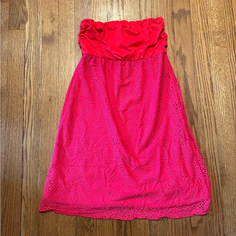 Vibrant Strapless Swim Coverup